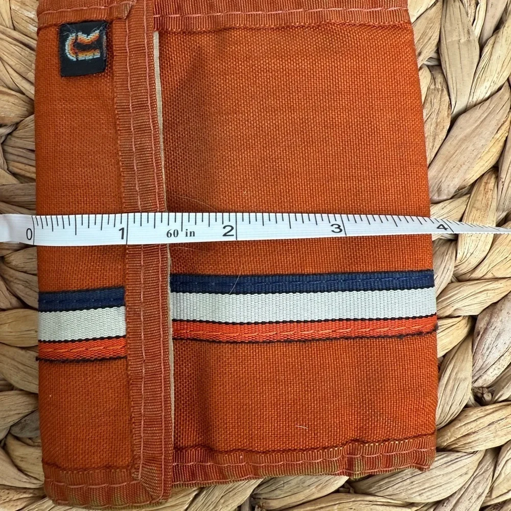 VTG Wallet Rainbow Canvas Vintage Bi-fold Nylon Retro 80s Oceanside Ca. USA